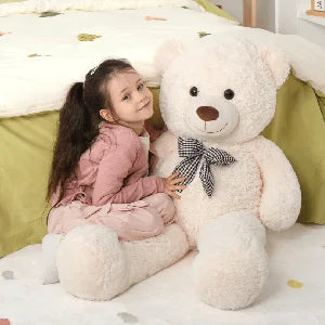 Giant Teddy Bear 4 Feet Stuffed Animal Stuffed Bear Baby Shower Life Size Large Teddy for Girlfriend Boyfriend Wife Children