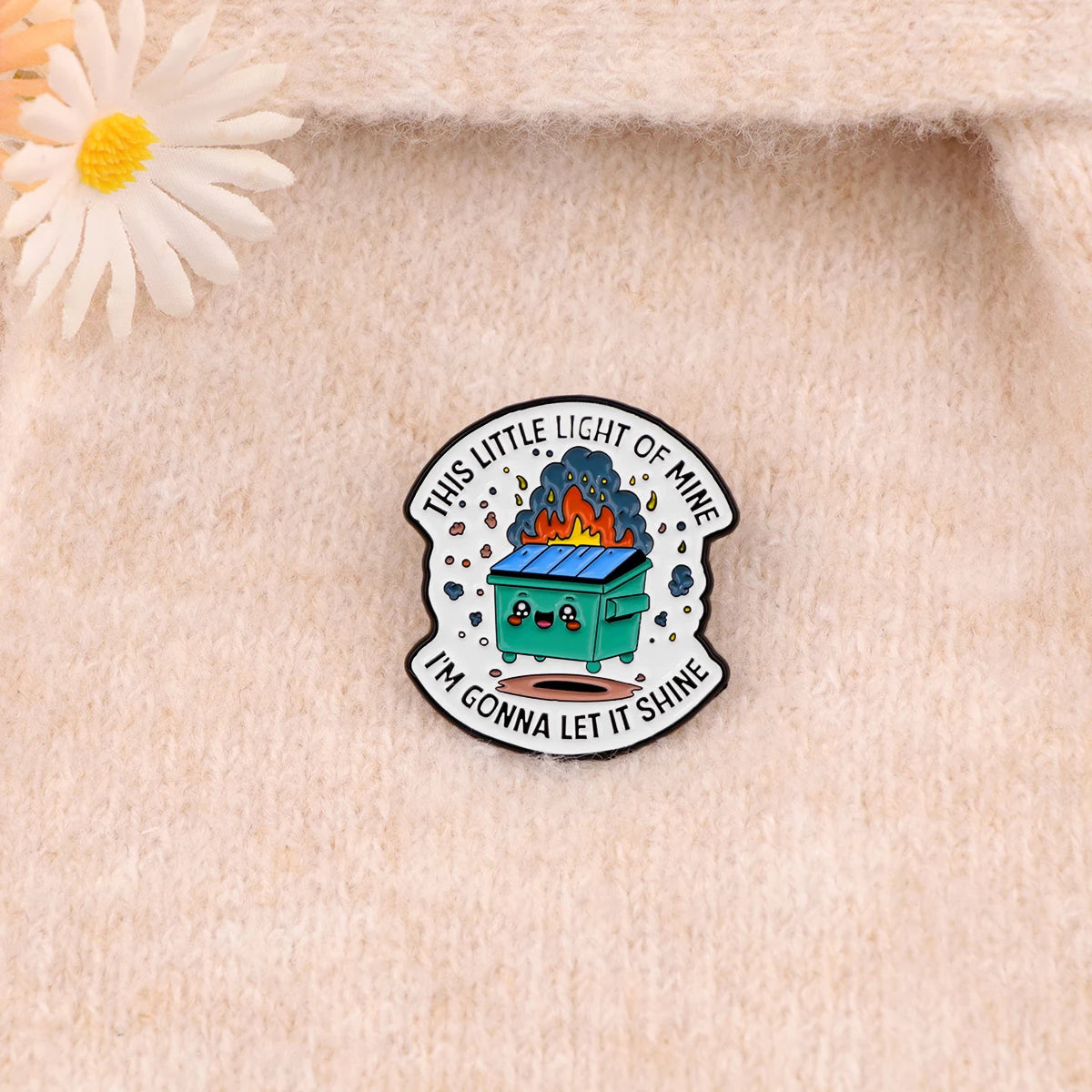Dumpster Fire Enamel Pins