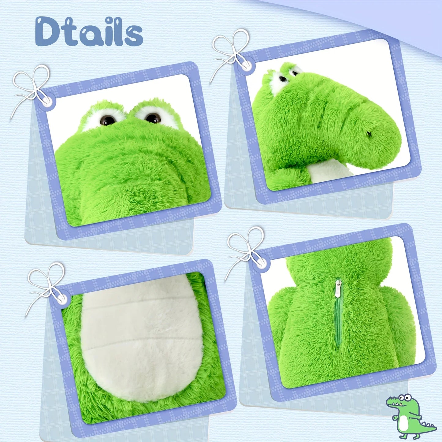 Giant Soft Alligator Plush Toy - Stuffed Animals & Plush Toys Plush Figures - Cuddly Companion for Kids