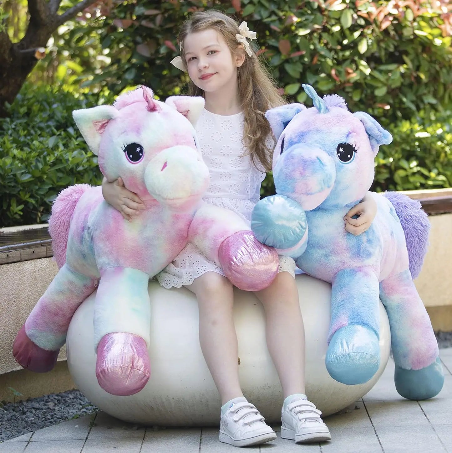43in Giant Unicorn Plush Toys,Big Rainbow Pink Unicorn Stuffed Animals for Children,Great Unicorns Gifts for Girls