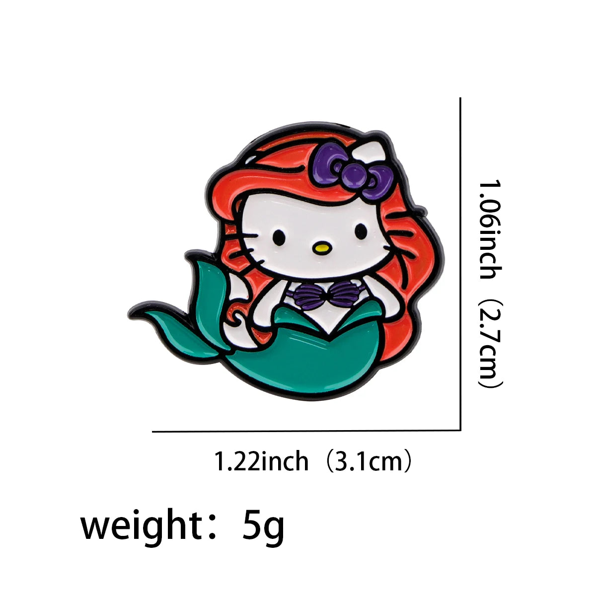 2pcs Kawaii Girl Enamel Pins Set