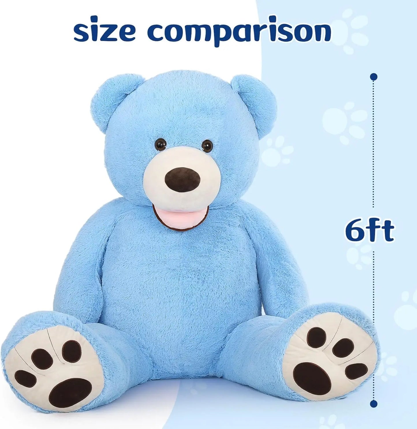 Giant Teddy Bear Plush 6 Feet, Large Big Teddy Bears Stuffed Animals for Girlfriend Boyfriend,Baby Shower