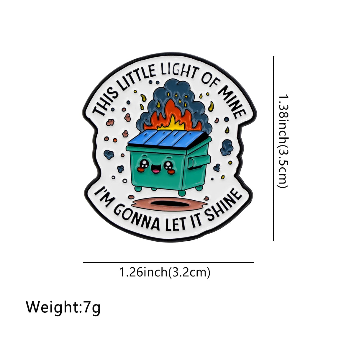 Dumpster Fire Enamel Pins