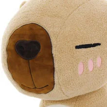 Capybara Stuffed Animal, 21.6'' Big Mommy Capybara Plush Toy with 3 Baby Stuffed Capybara 1 Frog Plush Toy