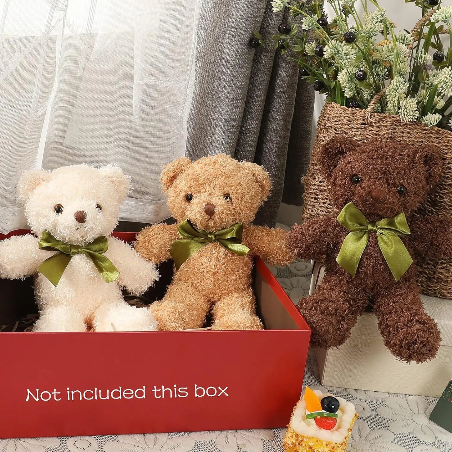 Cute Teddy Bear Stuffed Animal Soft Plush Bear Toy for Kids,as a Gift for Birthday/Christmas/Valentine's Day 9.8 inch