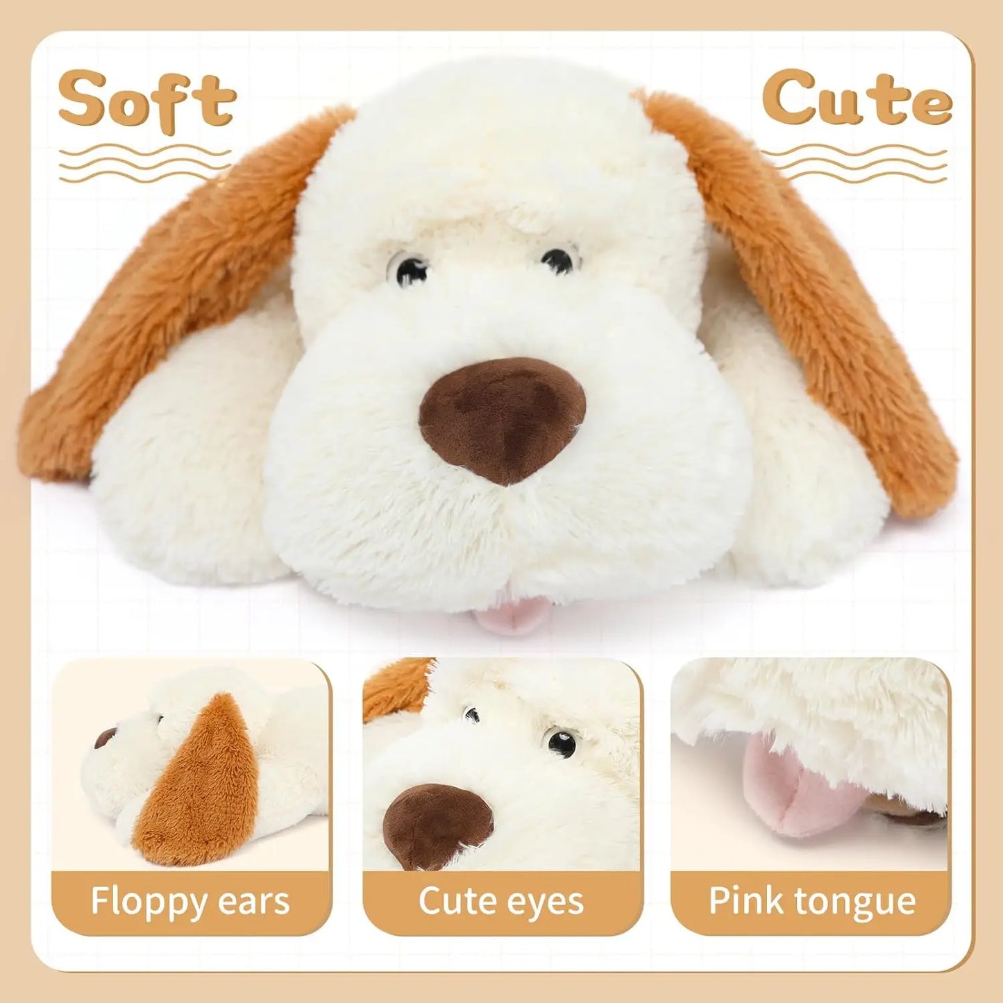 Giant Dog Stuffed Animal 51", Large Puppy Dog Pillow, Big Dog Plush Toys for Girls Kids