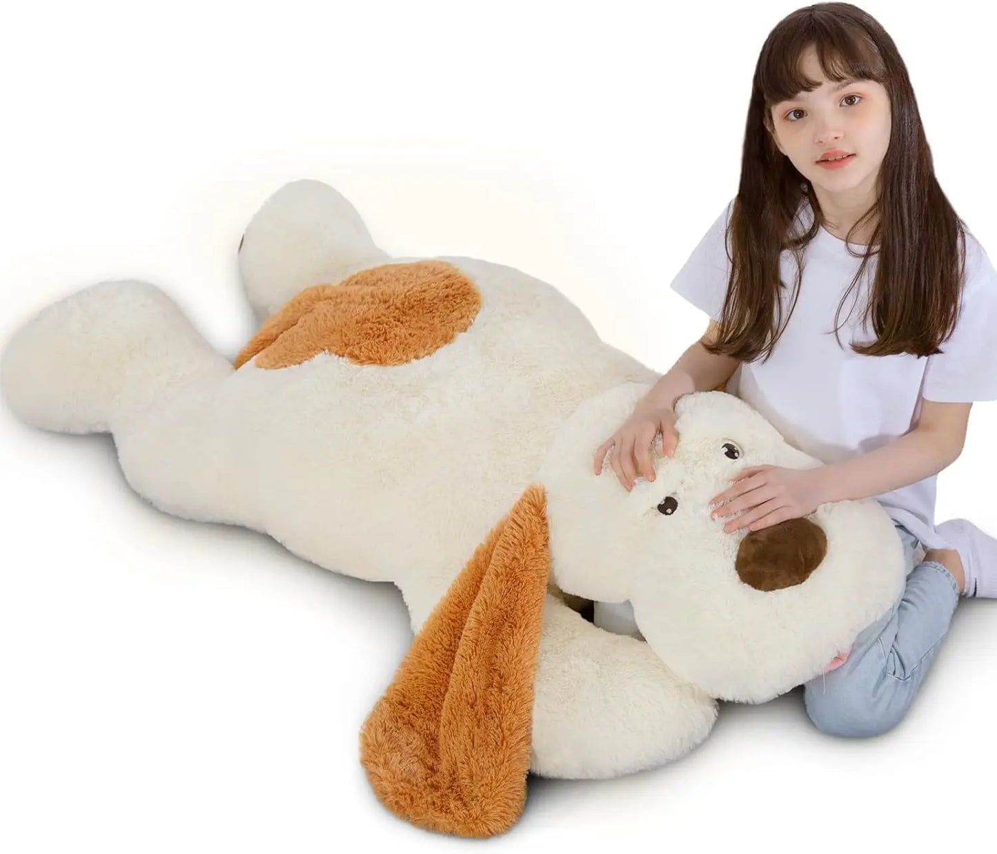 Giant Dog Stuffed Animal 51", Large Puppy Dog Pillow, Big Dog Plush Toys for Girls Kids