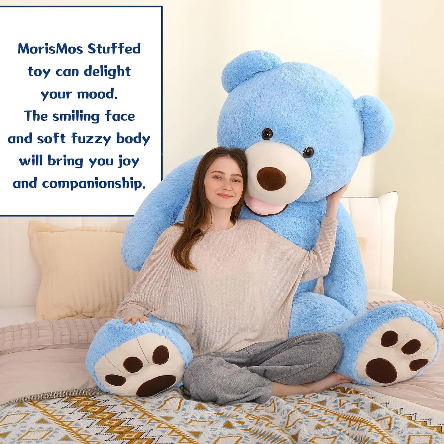 Giant Teddy Bear Plush 6 Feet, Large Big Teddy Bears Stuffed Animals for Girlfriend Boyfriend,Baby Shower
