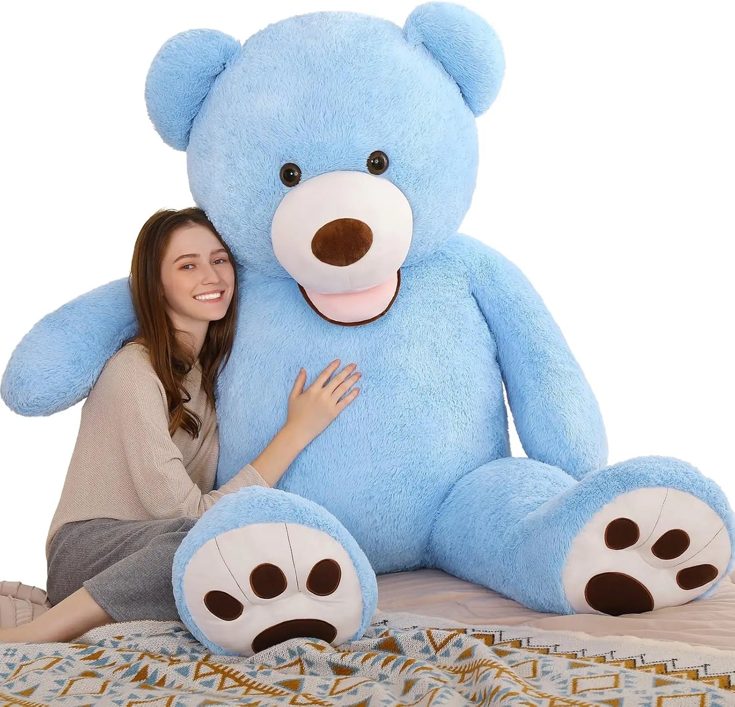 Giant Teddy Bear Plush 6 Feet, Large Big Teddy Bears Stuffed Animals for Girlfriend Boyfriend,Baby Shower