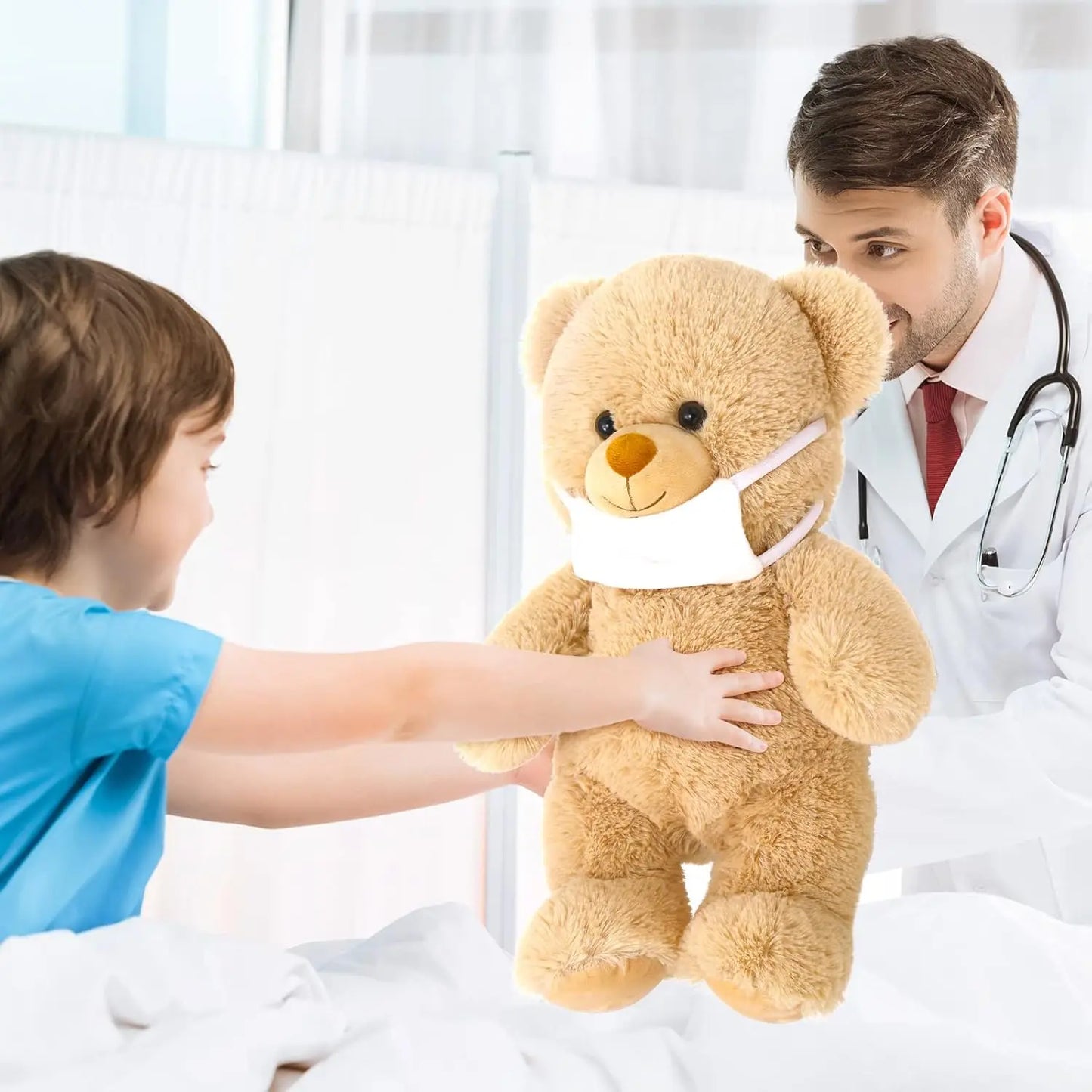 Get Well Soon Teddy Bear Stuffed Animal - Stuffed Bear Plush Toy, Get Well Soon Gifts for Kids Men Women After Surgery