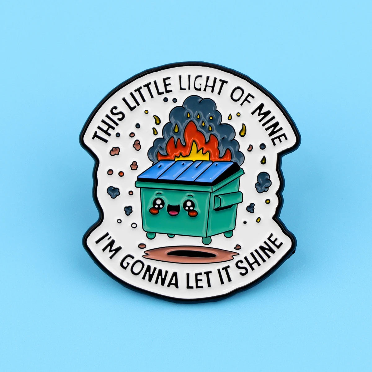 Dumpster Fire Enamel Pins
