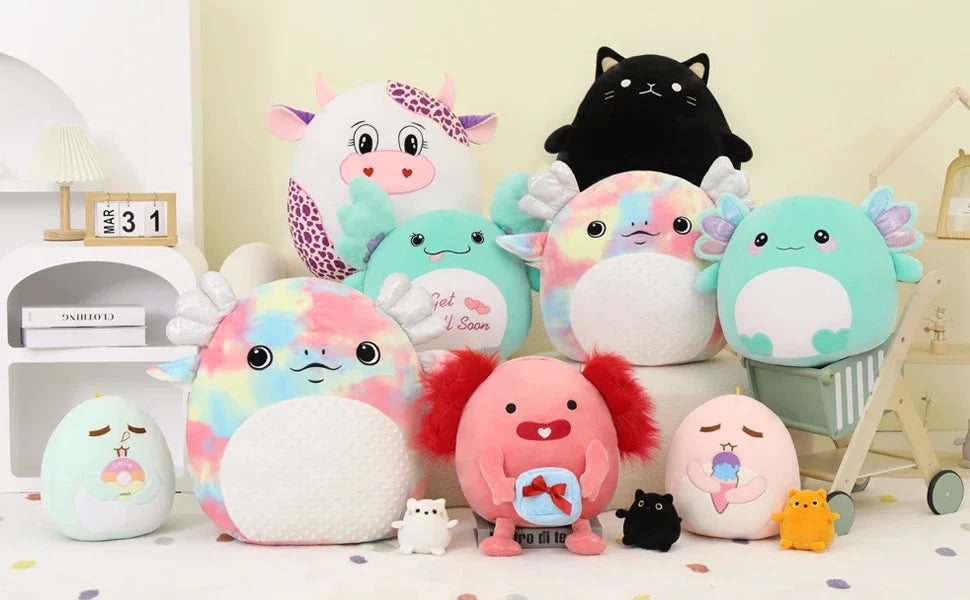 18" Get Well Soon Axolotl Plush Pillow - Plush Toy Gifts for Women - Feel Better Gifts for Kids Women
