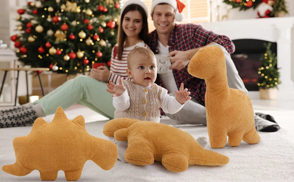 24" Large Dino Chicken Nugget Plush Pillow, Soft Dinosaur Chicken Nugget Pillow for Birthday Christmas for (Tyran Rex)