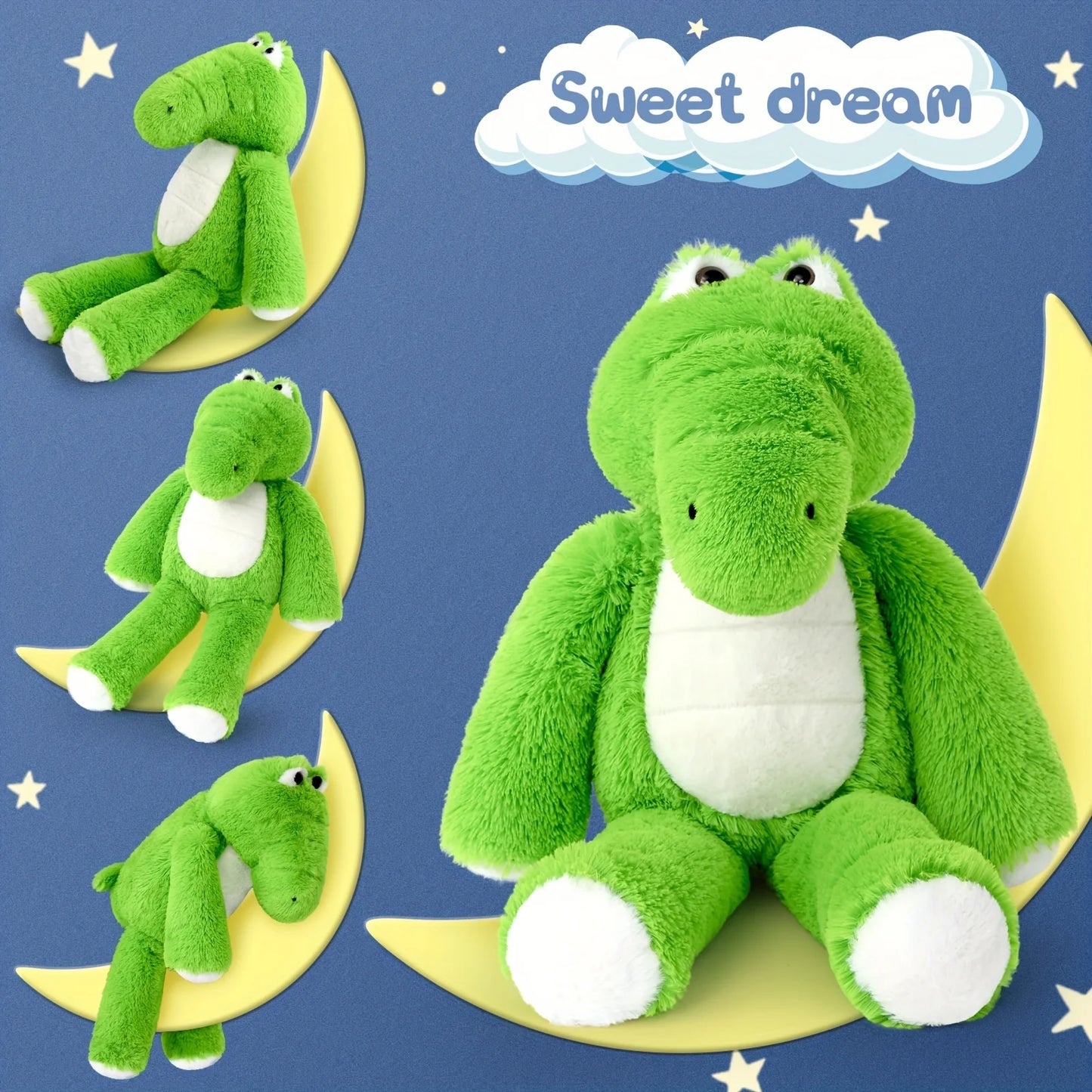 Giant Soft Alligator Plush Toy - Stuffed Animals & Plush Toys Plush Figures - Cuddly Companion for Kids
