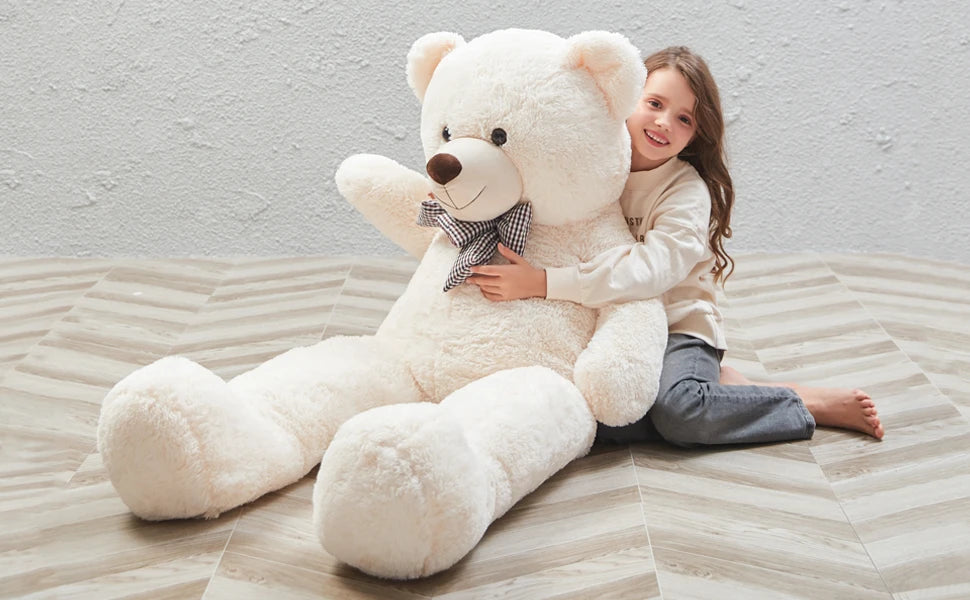 Giant Teddy Bear 4 Feet Stuffed Animal Stuffed Bear Baby Shower Life Size Large Teddy for Girlfriend Boyfriend Wife Children
