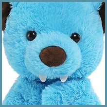 Blue Stuffed Bat Plush Toy - 14 Inches Goth Halloween Stuffed Animals - Soft Furry Gifts for Kids