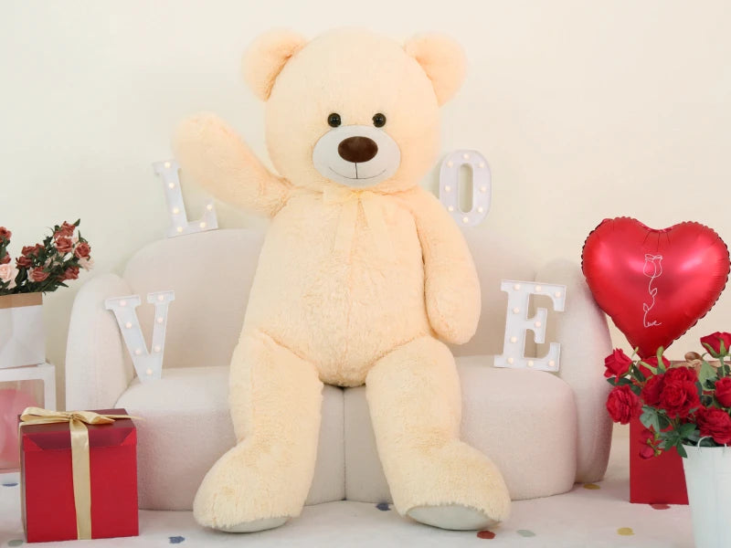 Giant Teddy Bear Stuffed Animal 4 Feet,51.8in Big Teddy Bear for Baby Shower Valentine's Day