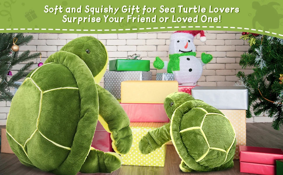 33" Soft Big Sea Turtle Stuffed Animal, Turtle Plush Pillow for Birthday, Valentine, Christmas, Sea Turtle Toys