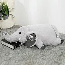 Elephant Plush Soft Hug Stuffed Animals Pillow for Boy Girl Kids ( Grey, 24 Inches)