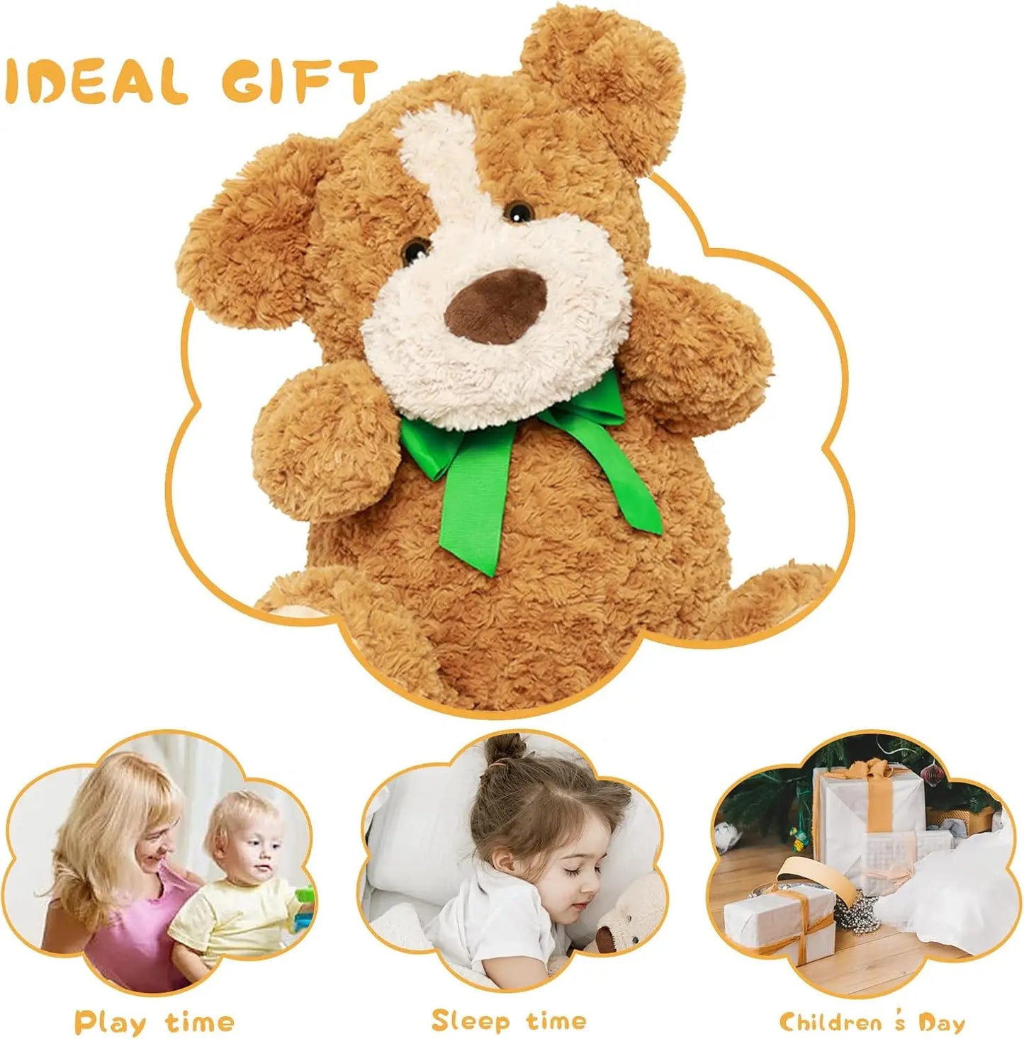 Dog Stuffed Animal Dog Plush, Soft Stuffed Dog Large Size, Brown Stuffed Puppy Plush for Kids, 24in