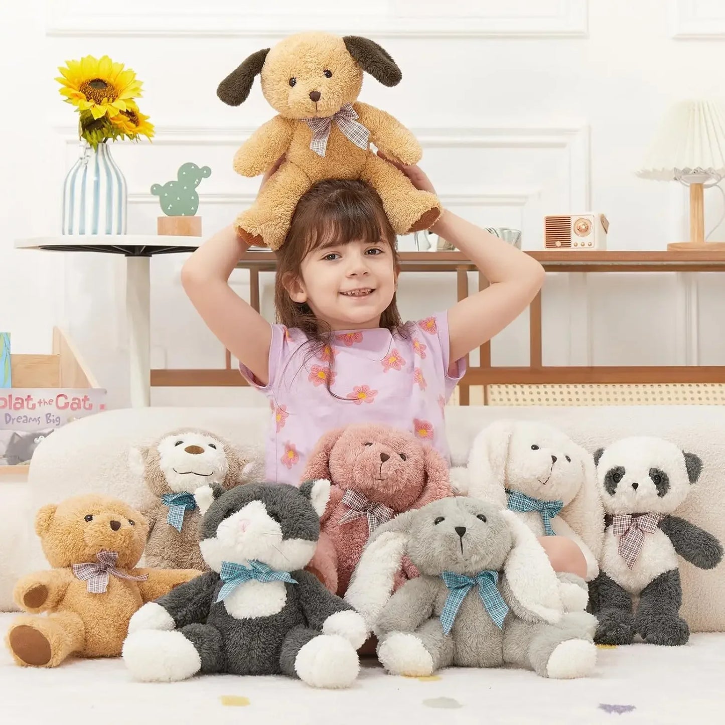 8 Pack Stuffed Animals in Bulk, 13 Inches Stuffed Animals Set for Kids, Assorted Small Stuffed Animals for Easter
