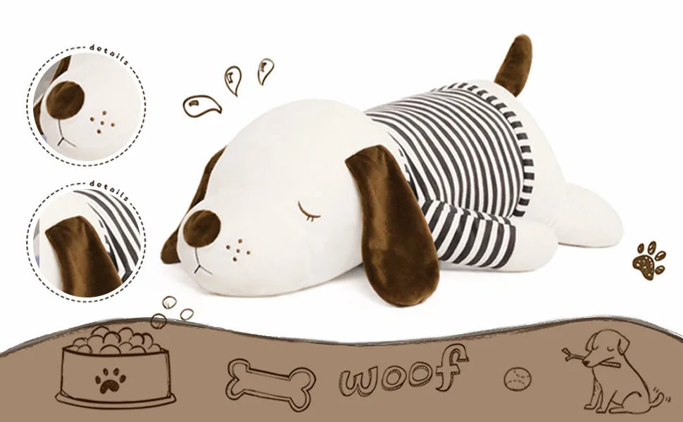 27.5” Large Stuffed Dog Plush Soft Hugging Pillow Cute Animal Body Pillow for Adults Kids Boys Girls