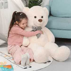 Giant Teddy Bear 4 Feet Stuffed Animal Stuffed Bear Baby Shower Life Size Large Teddy for Girlfriend Boyfriend Wife Children