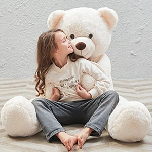 Giant Teddy Bear 4 Feet Stuffed Animal Stuffed Bear Baby Shower Life Size Large Teddy for Girlfriend Boyfriend Wife Children