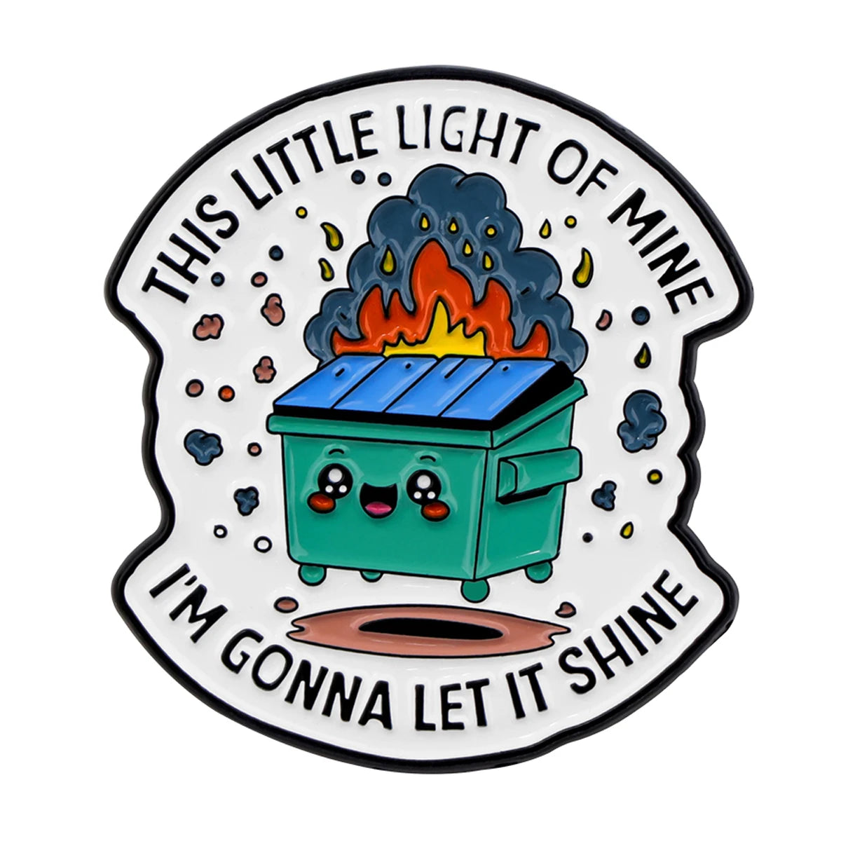 Dumpster Fire Enamel Pins