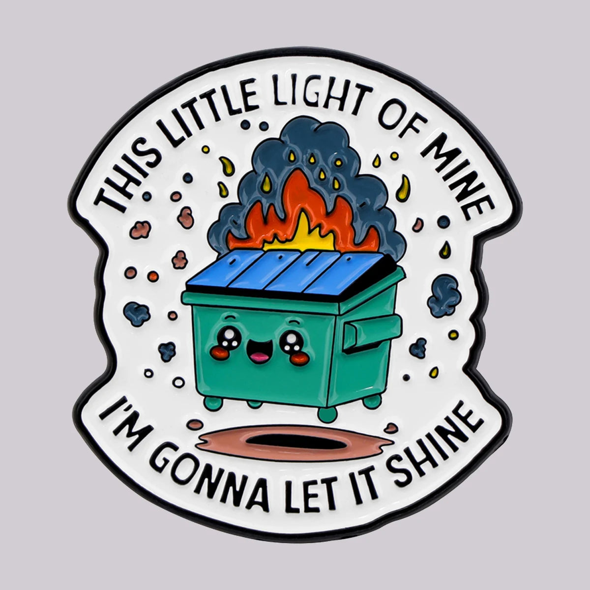 Dumpster Fire Enamel Pins