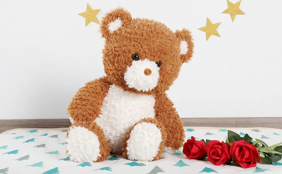 Cute Teddy Bear Stuffed Animal Plush Brown Teddy Bear Gifts for Girlfriend Kids, 20.5 Inch