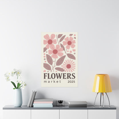 Vertical Poster Pink Flowers
