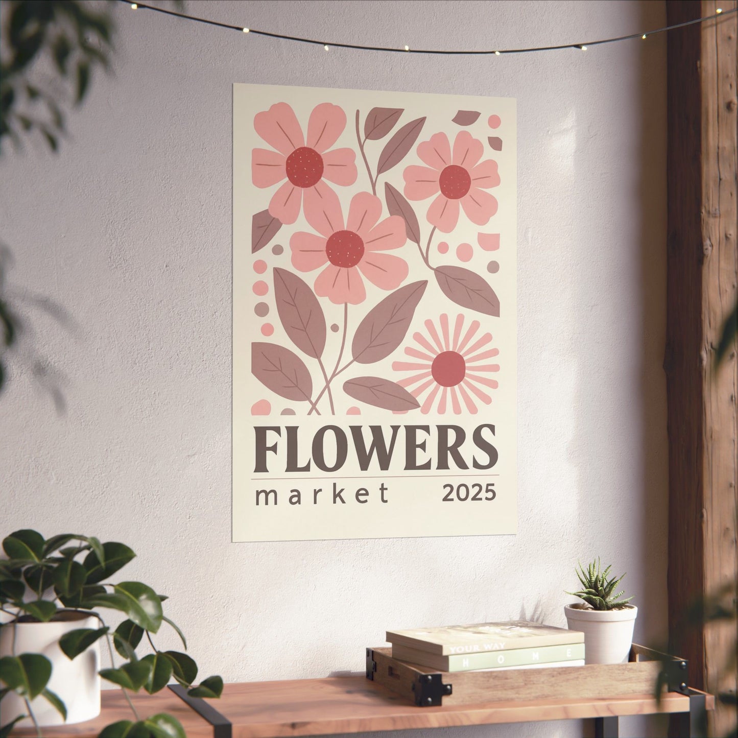 Vertical Poster Pink Flowers