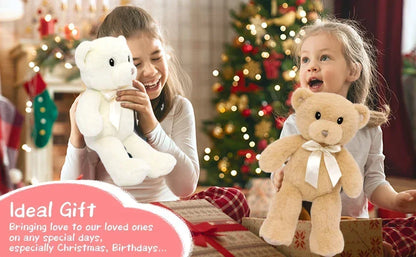 I Love You Teddy Bear Stuffed Animals Valentines Day Gifts,2-Pack Soft Embroidered Stuffed Bear Stuffed Animals Bulk