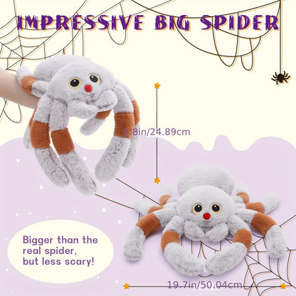 Spooktacular Giant Spider Plush - 20'' Soft and Cuddly Halloween Decor 🕷️