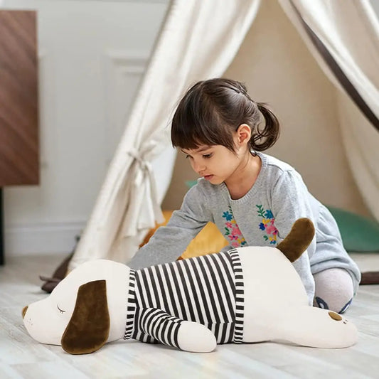 27.5” Large Stuffed Dog Plush Soft Hugging Pillow Cute Animal Body Pillow for Adults Kids Boys Girls