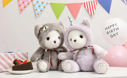 Stuffed Cat Plush Toys Cute Kitten Stuffed Animal Toys, Soft Plushies for Girls Plush Doll Gifts for Kids(9.8Inch，Grey)