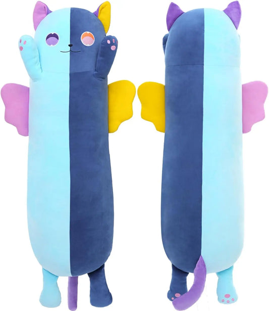 Large Stuffed Cat Plush Body Pillow for Kids,42in Long Cat Plush Pillow for Adults, Cat Stuffed Animal for Kids Girls