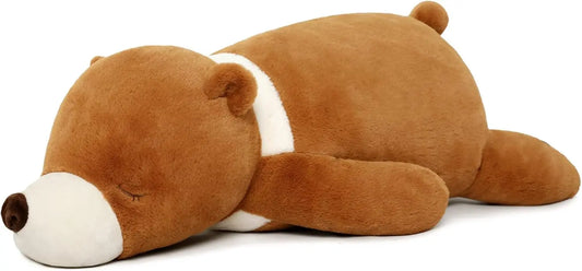 Brown Bear Stuffed Animals Body Pillows, Soft Bear Hugging Pillow Bear Plush, Cute Bear Sleeping Pillows for Kids, 28''