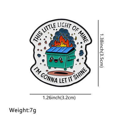 Dumpster Fire Enamel Pins