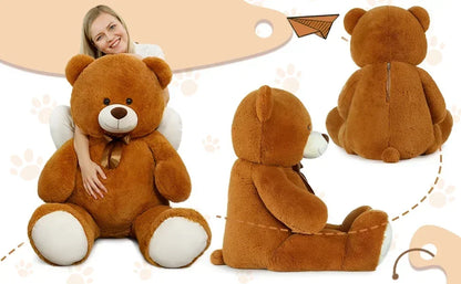 4ft Giant Teddy Bear Big Bear Stuffed Animals Large Teddy Bear Cute Bear Plush for Kids,Lovers