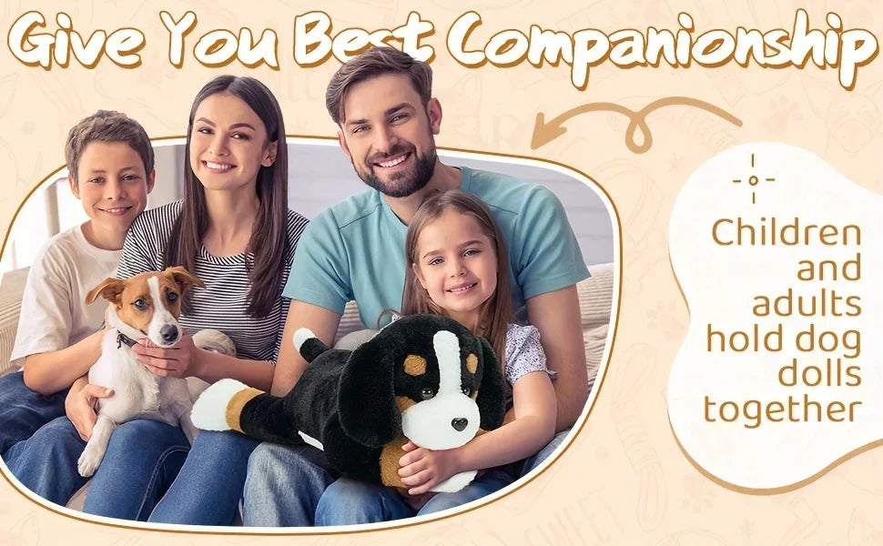 Snuggle Softie, Giant Bernese Mountain Dog Plush Toy, 25" - Soft Polyester Stuffed Animal in Deep Brown/White/Black
