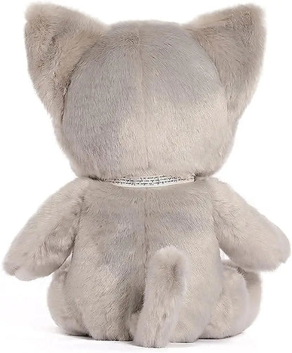 Stuffed Cat Plush Toys Cute Kitten Stuffed Animal Toys, Soft Plushies for Girls Plush Doll Gifts for Kids(9.8Inch，Grey)