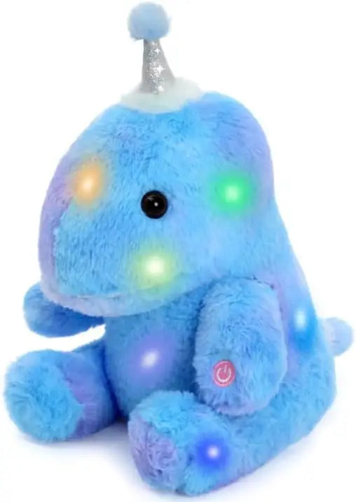 Light Up Dinosaur Stuffed Animal Soft Cute Night Light Dinosaur Plush Toys with Colorful Light Gift for Kids