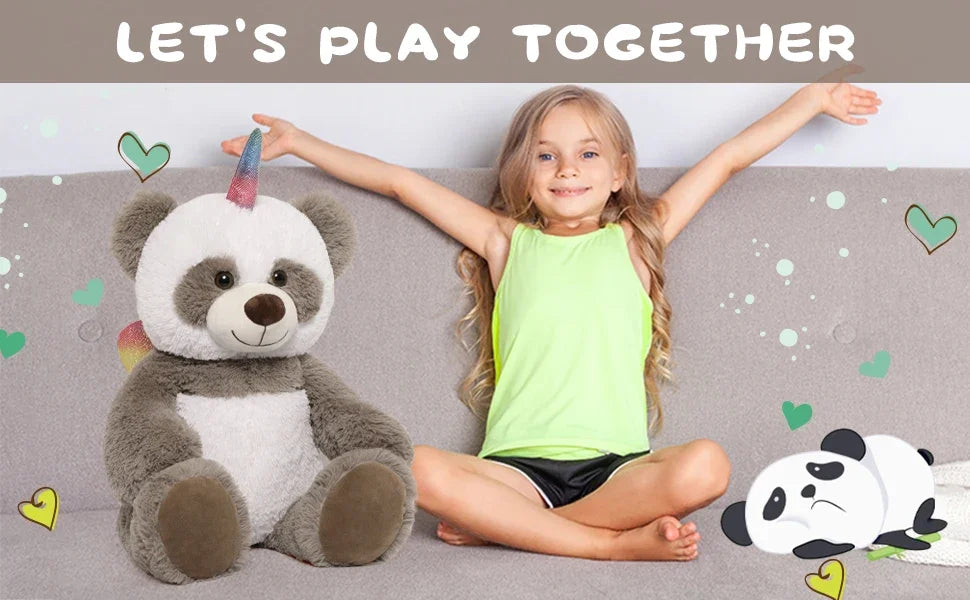 Toys Studio Pandacorn Stuffed Animal Cute Panda Unicorn Plush Toy for Boys Girls (Pandacorn)