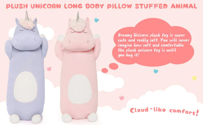 Big Unicorn Body Pillow, 36.2'' Soft Unicorn Pillow  for Christmas Birthday Valentine's Day,Pink