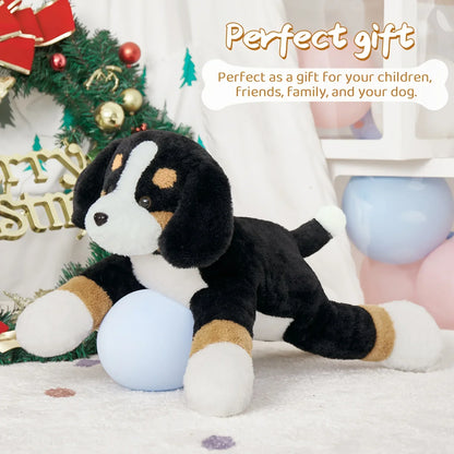 Snuggle Softie, Giant Bernese Mountain Dog Plush Toy, 25" - Soft Polyester Stuffed Animal in Deep Brown/White/Black