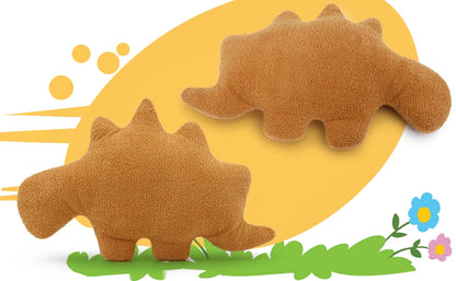 22.8" Large Dino Chicken Nugget Plush Pillow, Soft Dinosaur Chicken Nugget Pillow for Birthday Christmas (Stegosaurus)