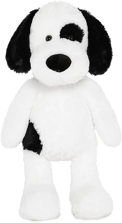 Soft Dog Stuffed Animal Large, Cute Stuffed Dog Plush Toy, Cuddle Dog Hugging Pillow for Kids, 20in, White, Black