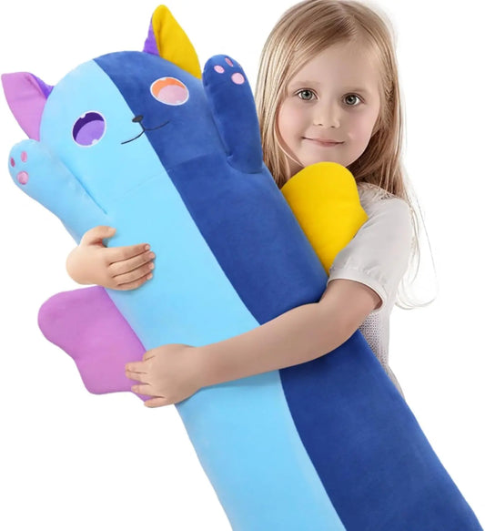 Large Stuffed Cat Plush Body Pillow for Kids,42in Long Cat Plush Pillow for Adults, Cat Stuffed Animal for Kids Girls